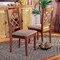 Baxton Studio Verner Modern and Contemporary Grey Fabric Walnut Finished Wood 2-Piece Dining Chair Set 174-10541-Zoro - alternate 4